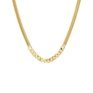 Chunky Vintage Snake X Cuban Chain Necklace