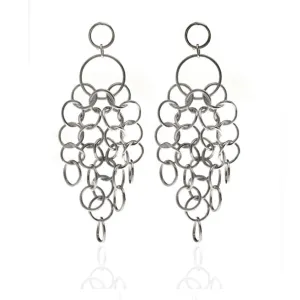 Circle Link Drop Earrings