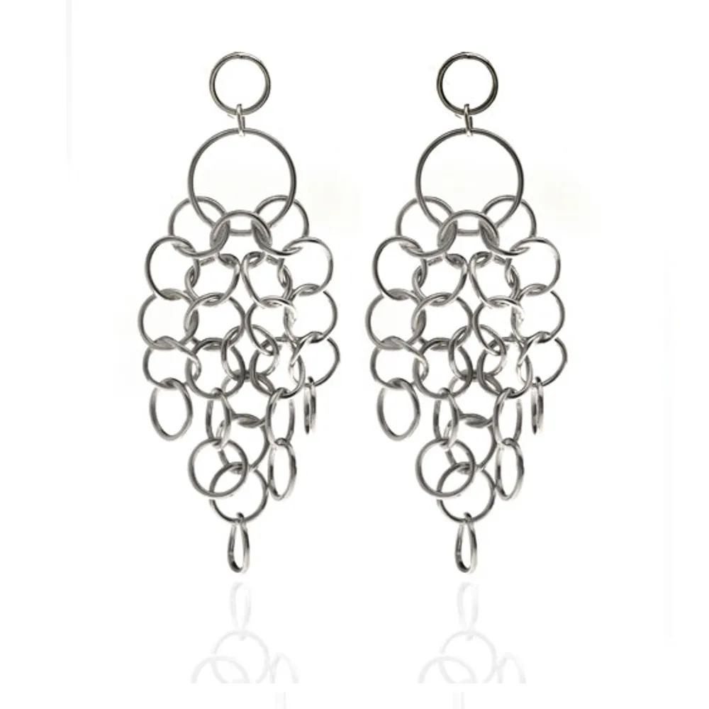 Circle Link Drop Earrings