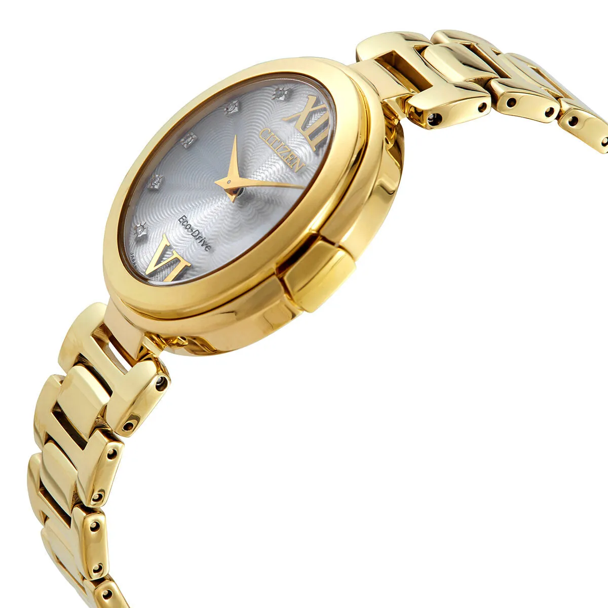 Citizen Capella Diamond Silver Dial Ladies Watch EX1512-53A