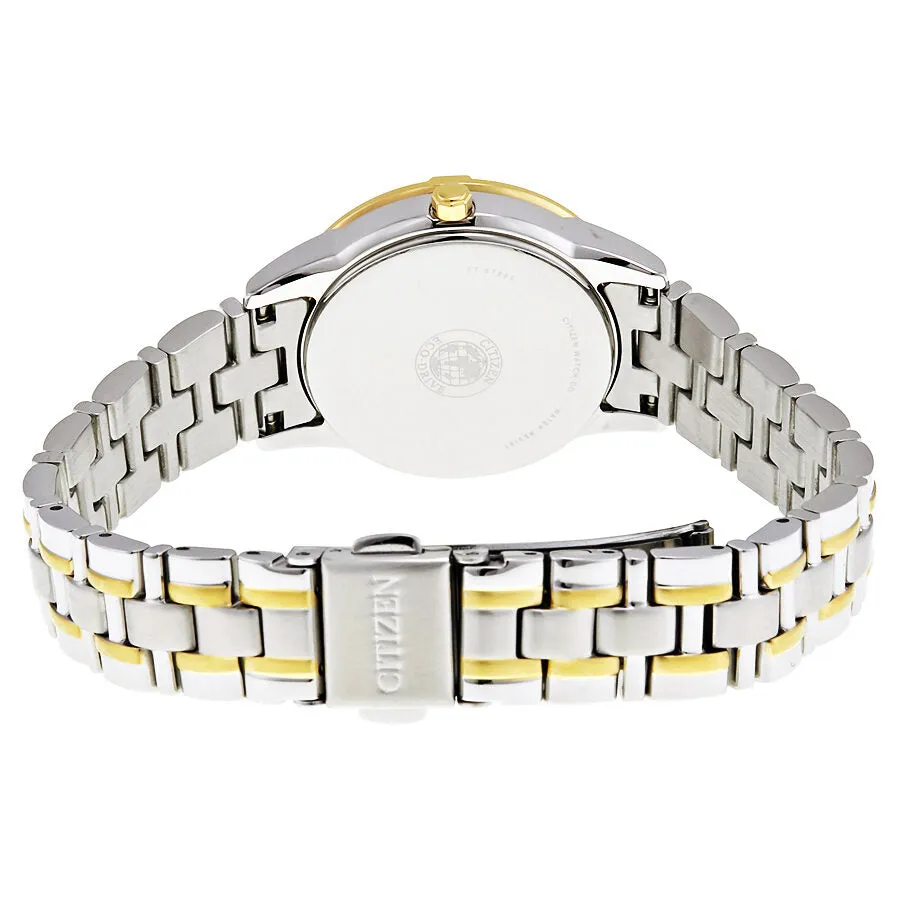 Citizen Silhouette Crystal Eco-Drive Two-tone Ladies Watch FE1154-57A