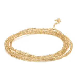 Citrine Wrap Bracelet/Necklace