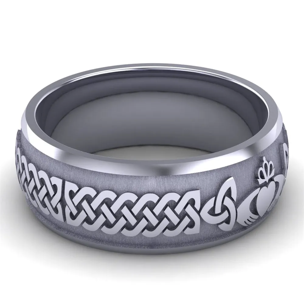Claddagh Wedding Ring UCL1-PLATINUM8M - Platinum