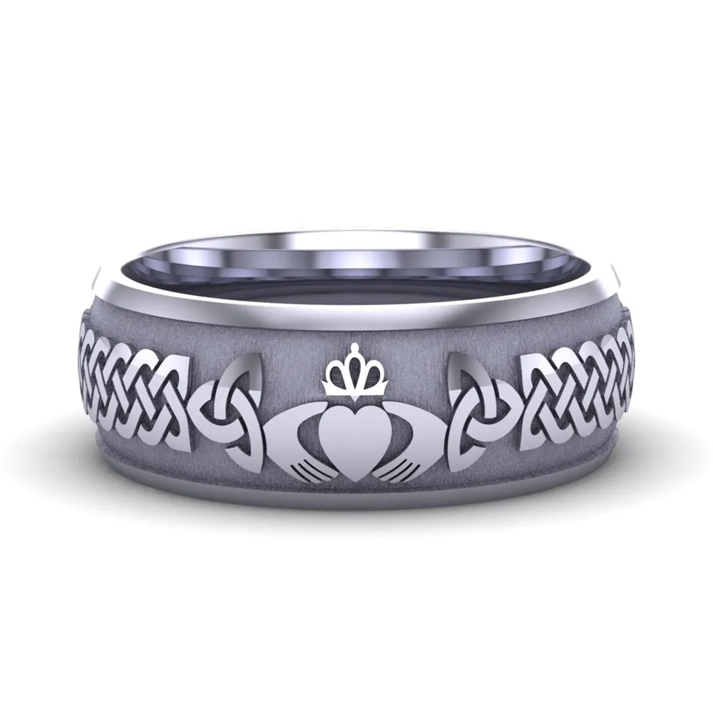 Claddagh Wedding Ring UCL1-PLATINUM8M - Platinum