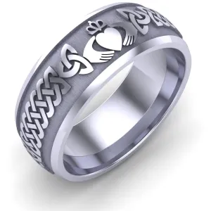 Claddagh Wedding Ring UCL1-PLATINUM8M - Platinum
