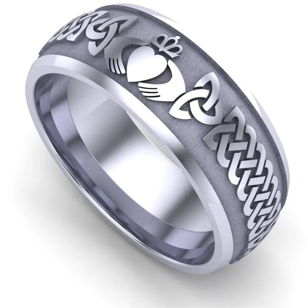 Claddagh Wedding Ring UCL1-PLATINUM8M - Platinum