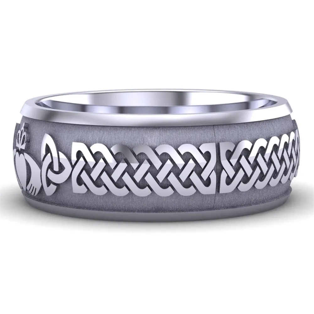 Claddagh Wedding Ring UCL1-PLATINUM8M - Platinum