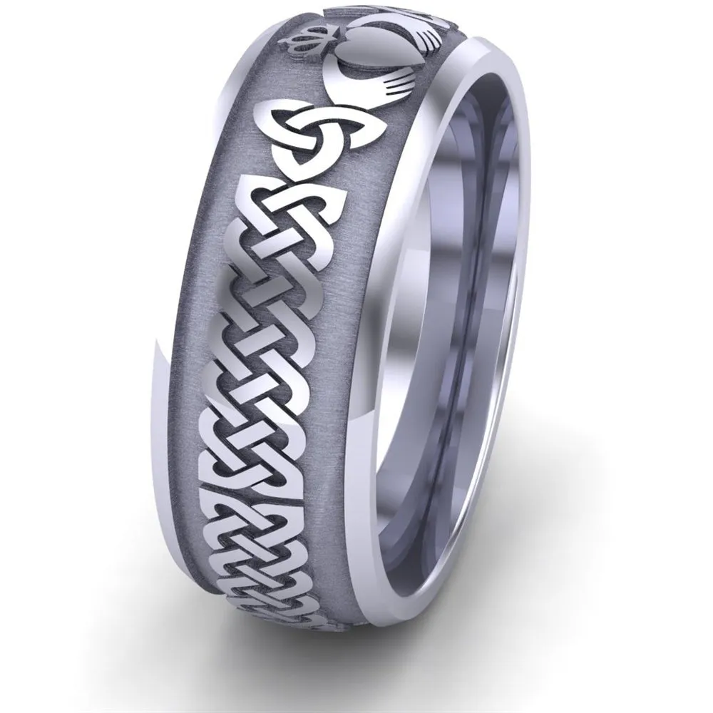 Claddagh Wedding Ring UCL1-PLATINUM8M - Platinum