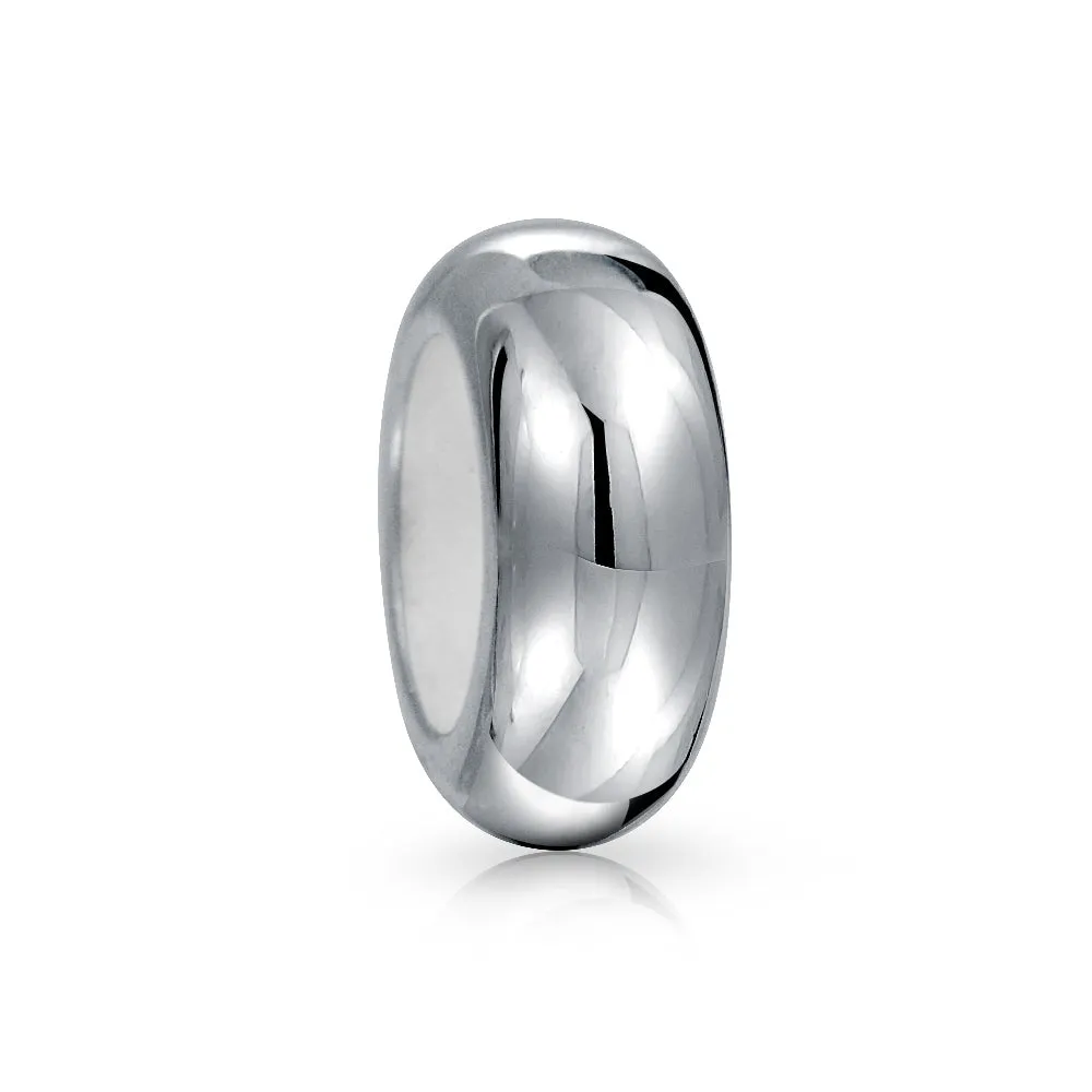 Clasp Spacer Charm Black Rubber Stopper Bead, Sterling Silver for European Bracelet