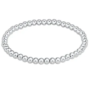 Classic 4mm bead Bracelet - Sterling