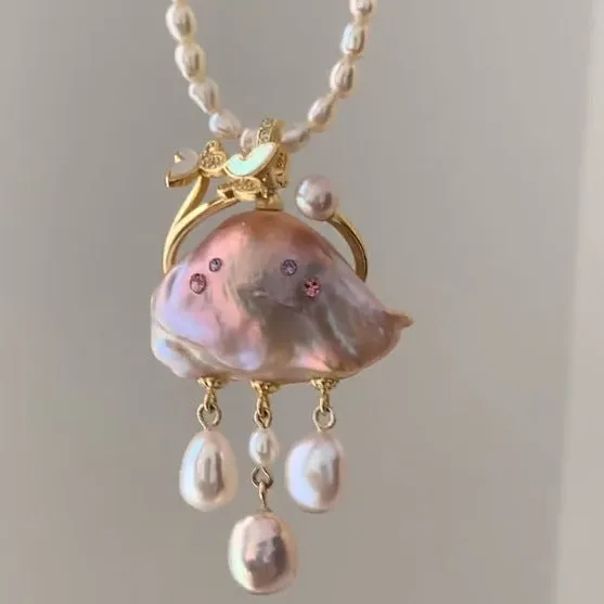Cloud-Inspired Baroque Pearl Necklace