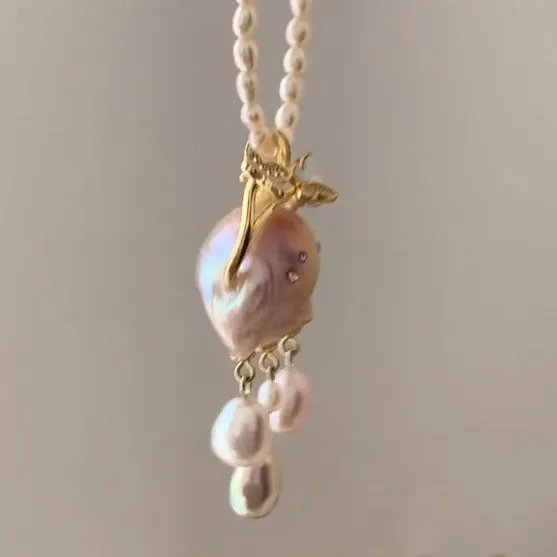 Cloud-Inspired Baroque Pearl Necklace