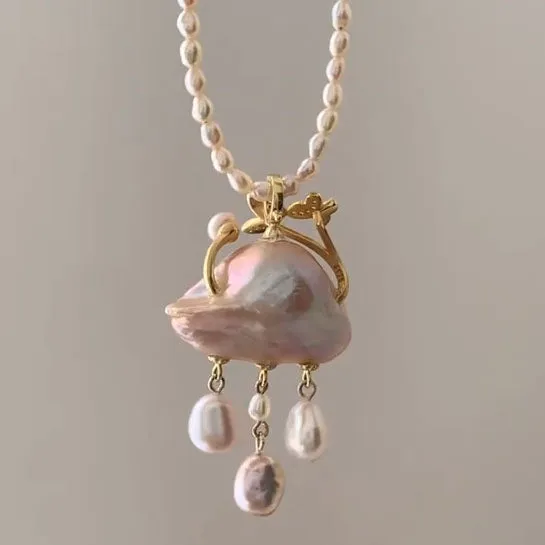 Cloud-Inspired Baroque Pearl Necklace