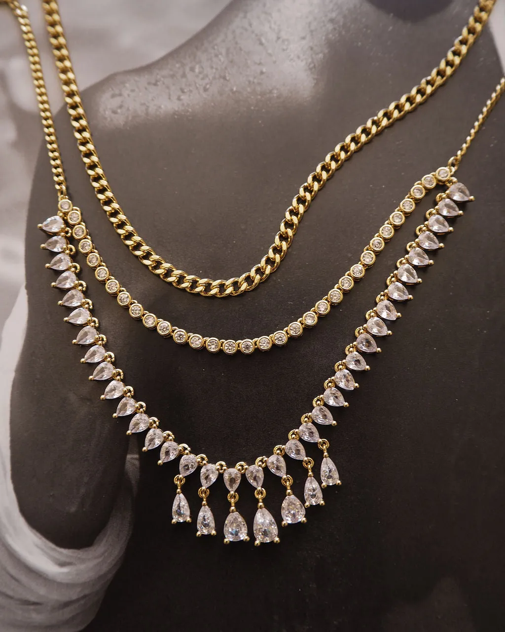 Colette Shaker Statement Necklace- Silver