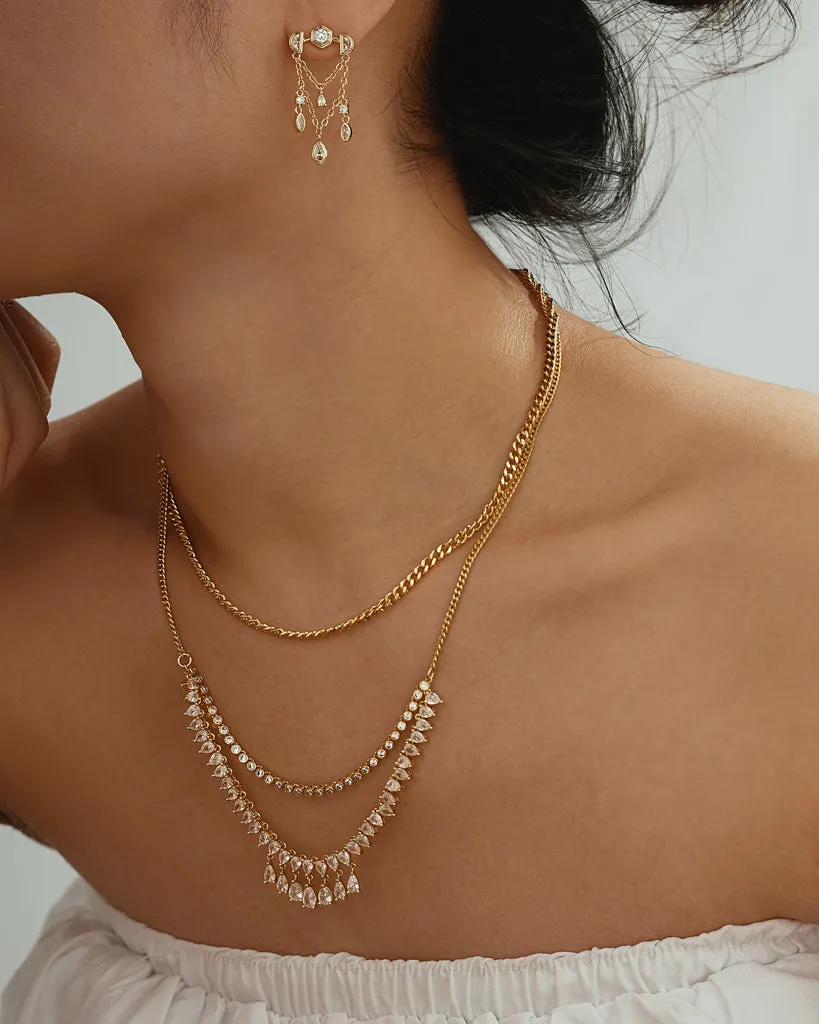 Colette Shaker Statement Necklace- Silver