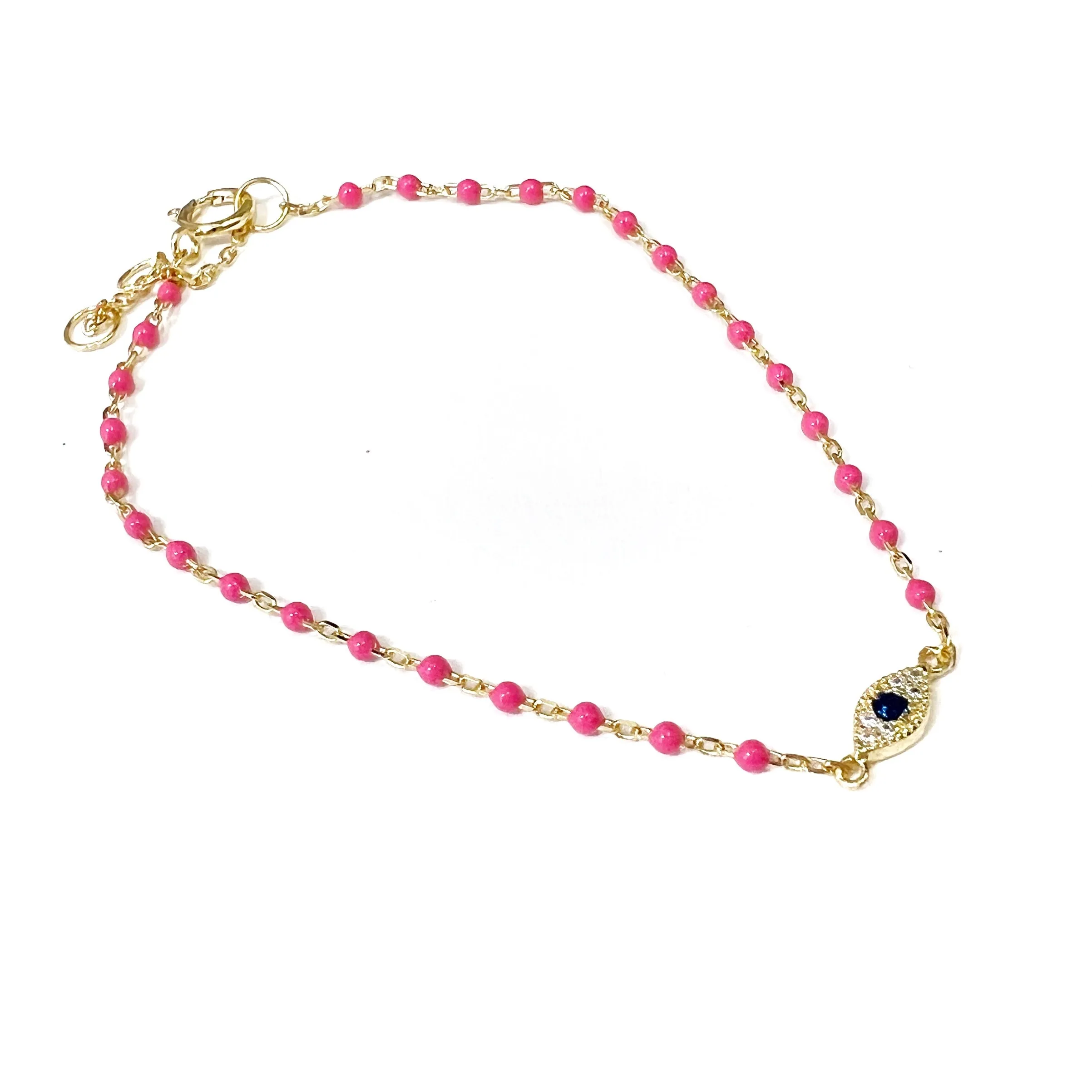 Color Mini Beads Long Eye Bracelet