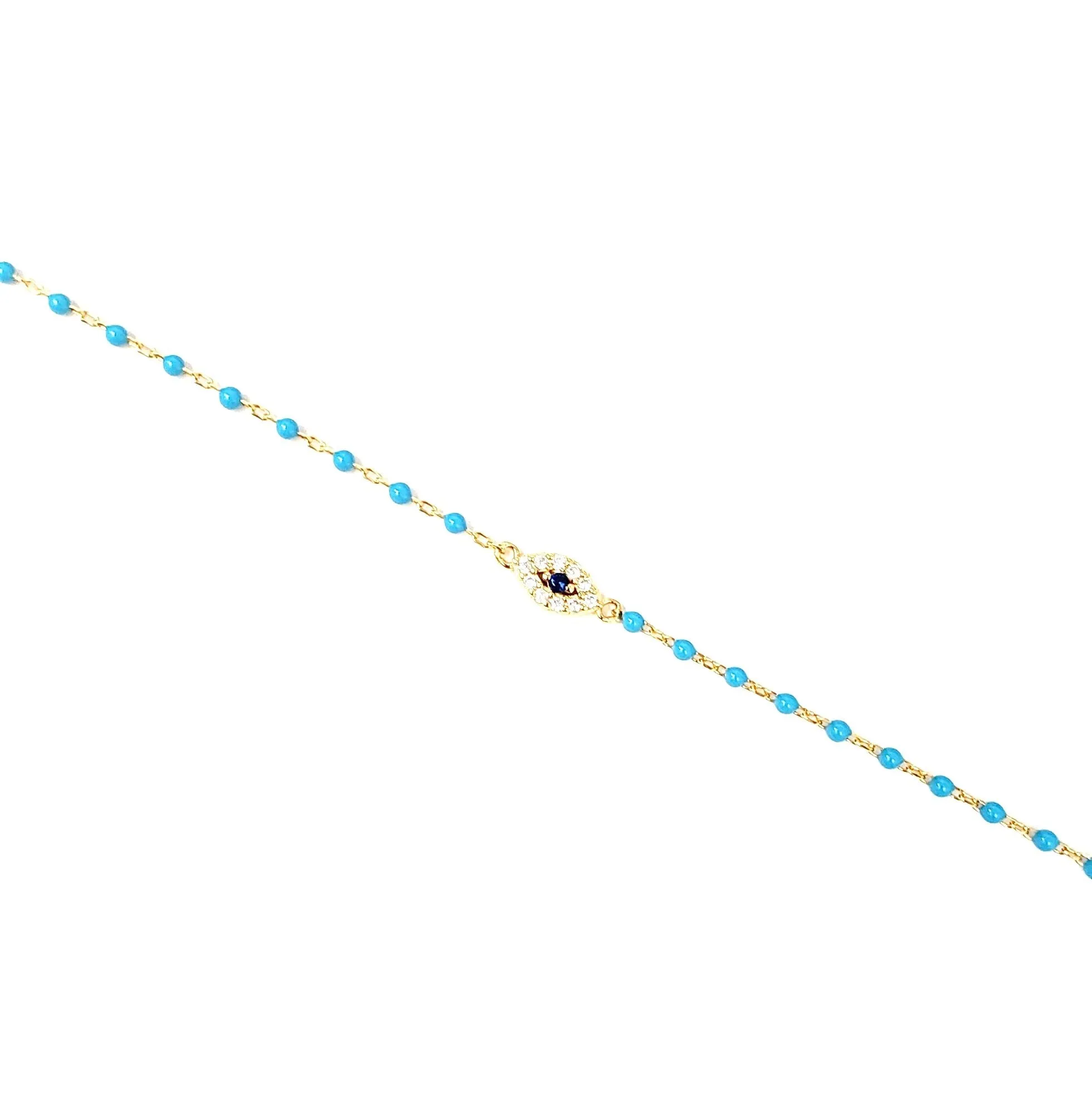 Color Mini Beads Long Eye Bracelet