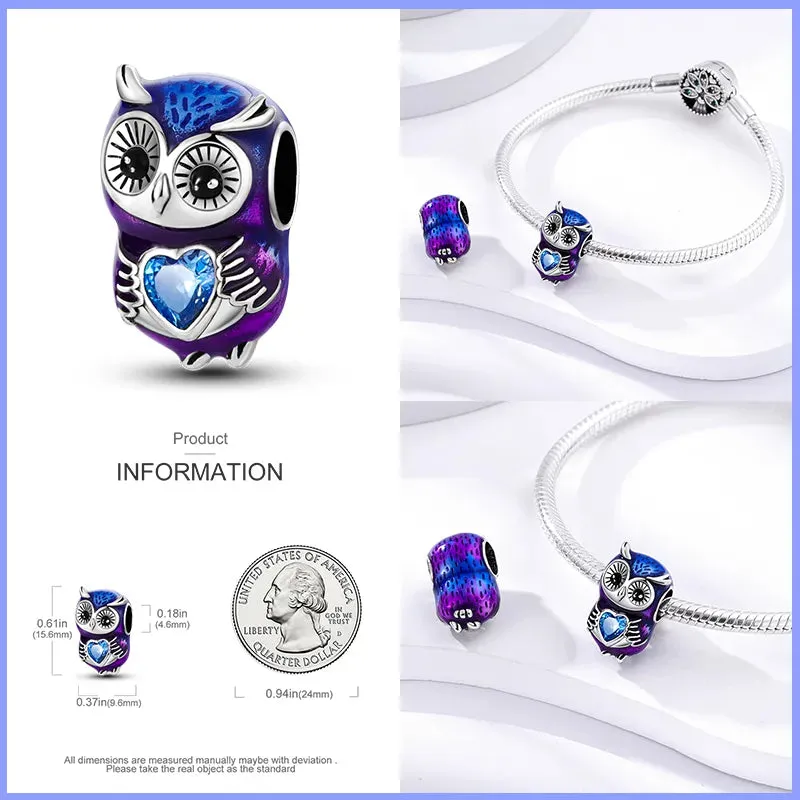 Colourful Sterling Silver Charms for Pandora Bracelets
