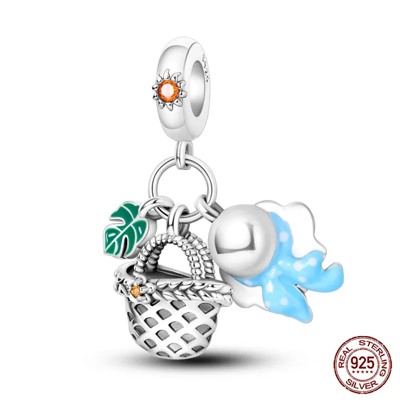 Colourful Sterling Silver Charms for Pandora Bracelets