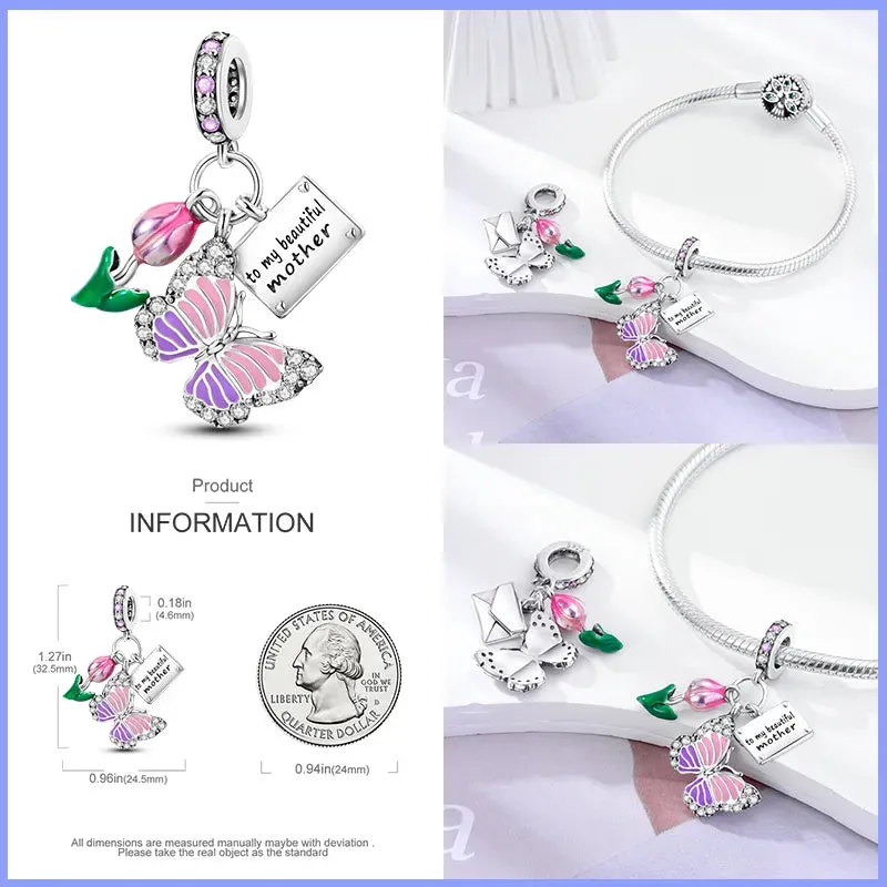 Colourful Sterling Silver Charms for Pandora Bracelets