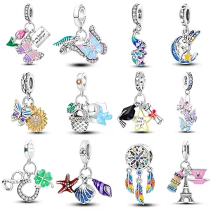 Colourful Sterling Silver Charms for Pandora Bracelets