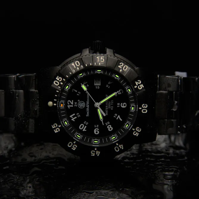 Commander Watch,Tritium, 45 mm, Black SS, t-usa