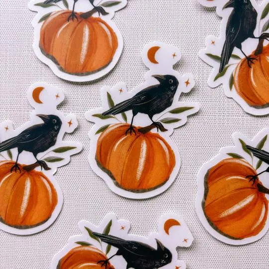 Crow Clear Vinyl Sticker