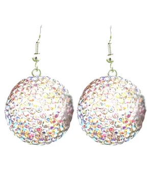 Crystal Sphere Statement Earrings