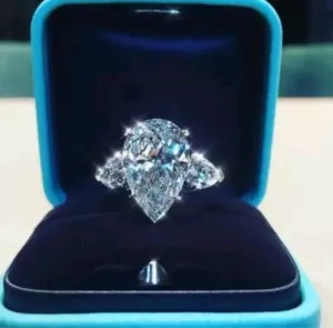 Cubic Zirconia Crystal Oval Shape Rings Women Fashion Jewelries Wedding Ring Size 6-10