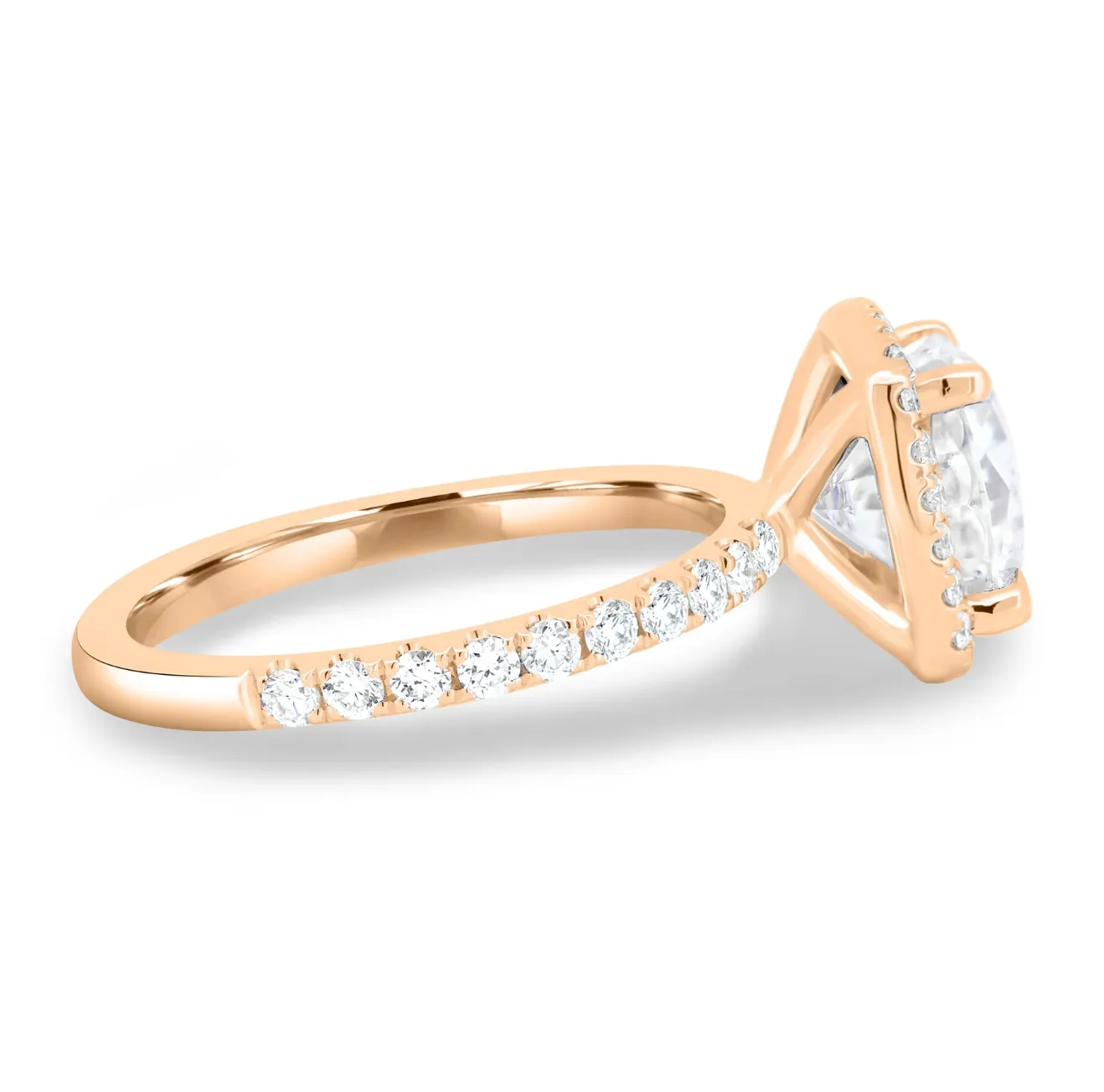 Cushion Halo on a Pavé Band