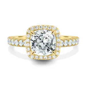 Cushion Halo on a Pavé Band
