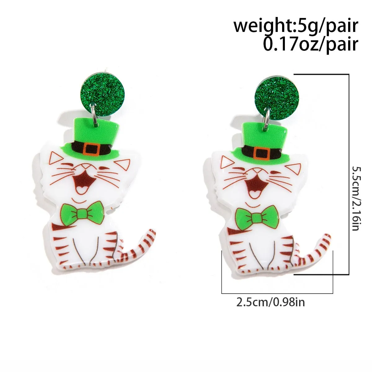Cute Smiling Kitten Dangle Earrings