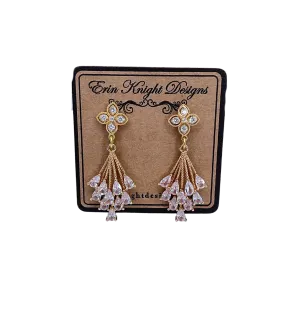 CZ Fan Drop Earrings