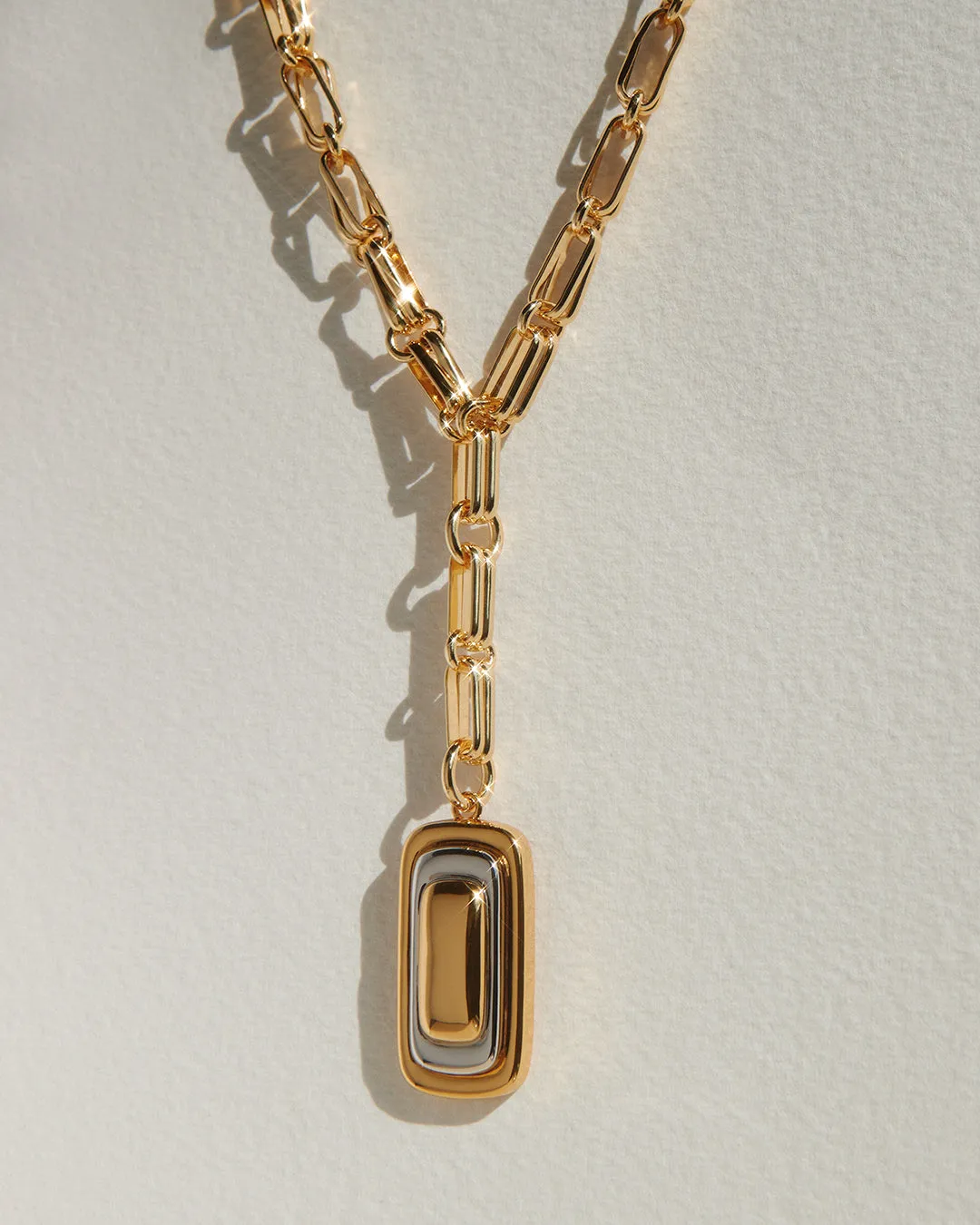 Dalia Two-Tone Pendant Necklace