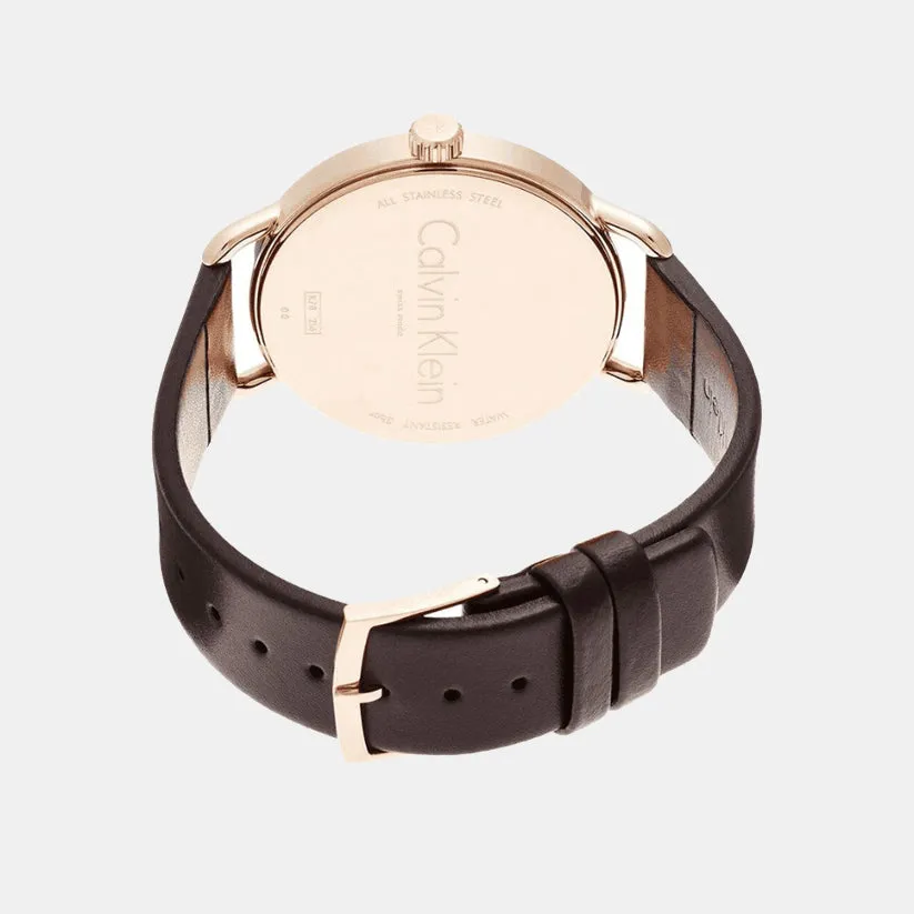 Damenuhr Women Quartz Black Dial Analog Leather Watch K7B236G3
