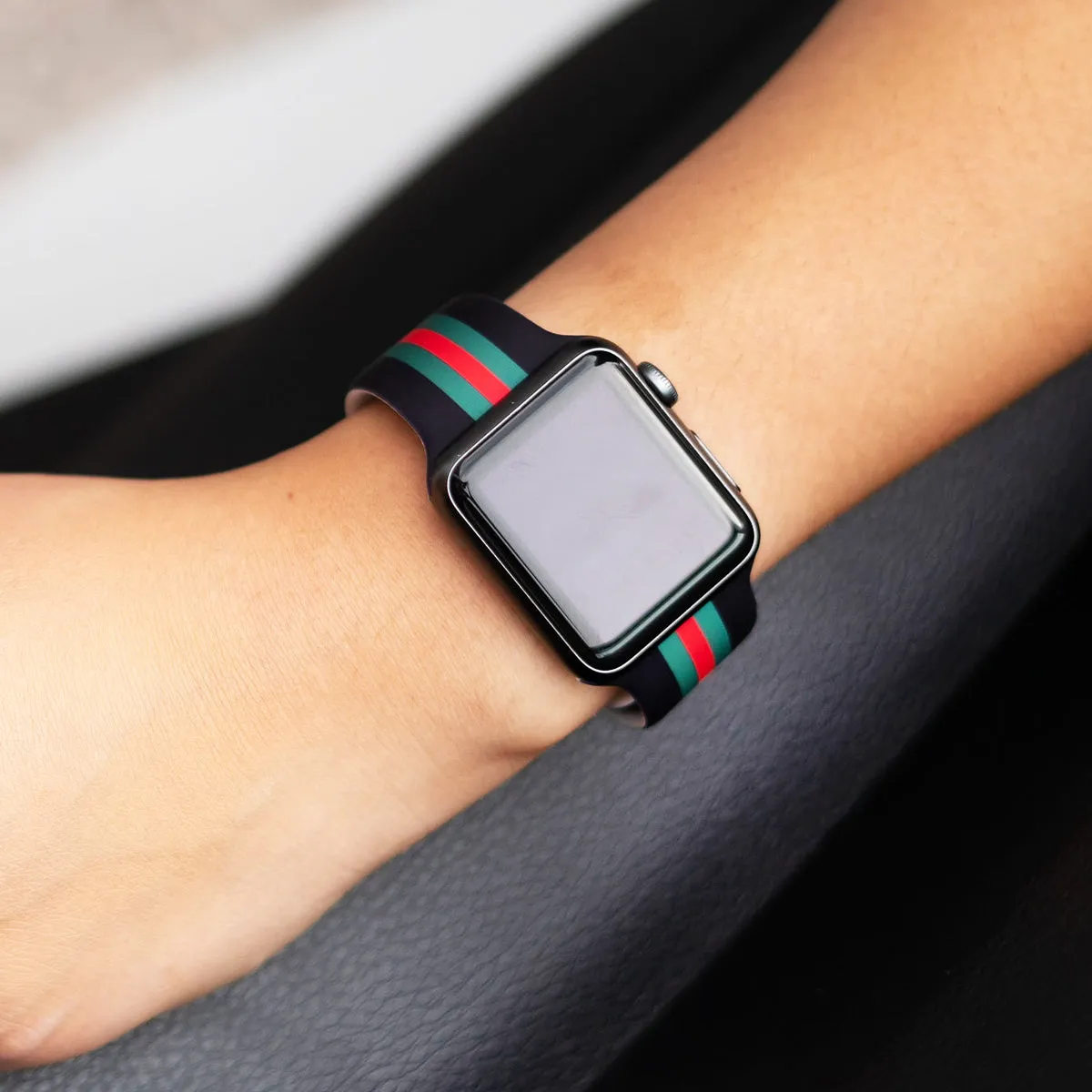 Designer Stripe Black Watch Bank
