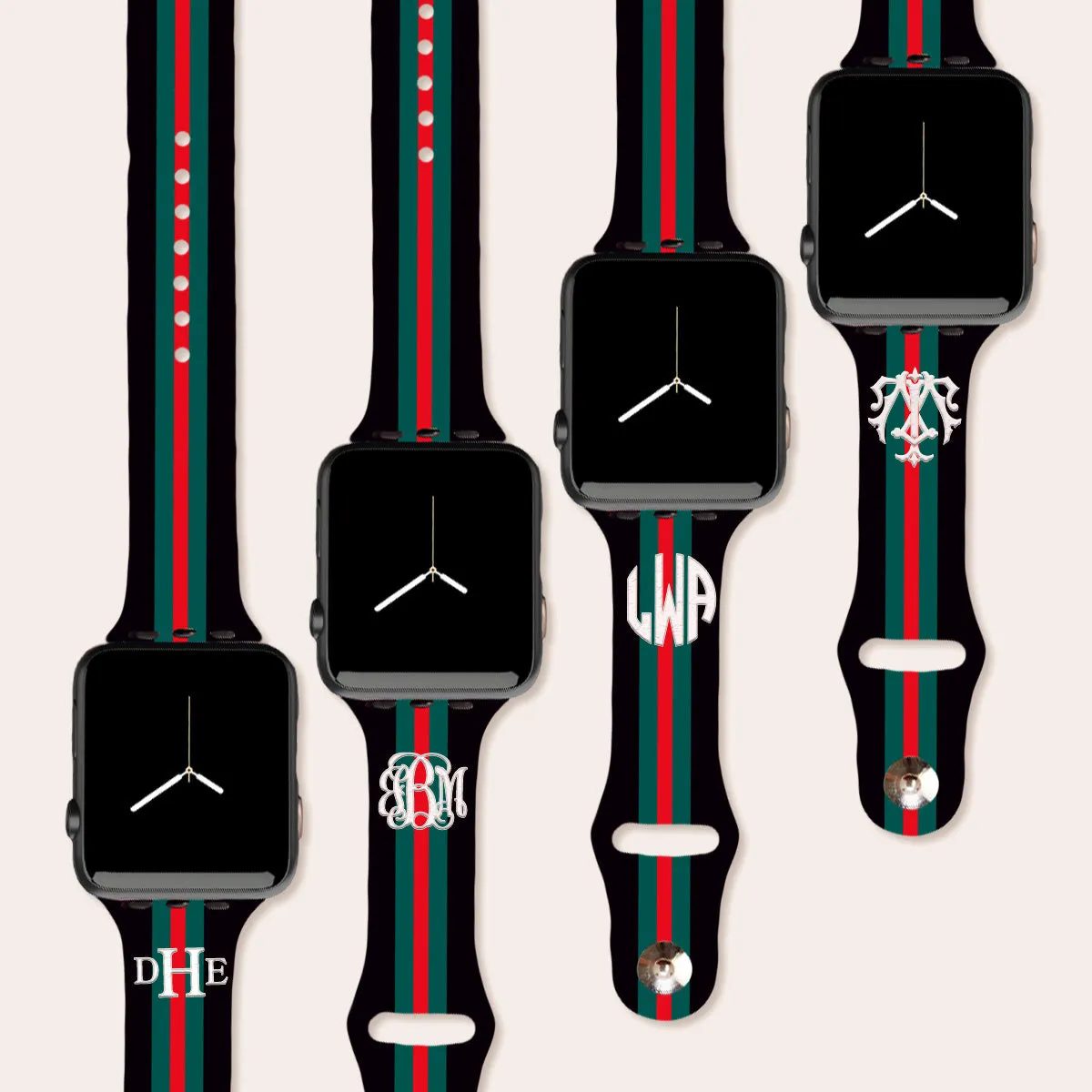 Designer Stripe Black Watch Bank