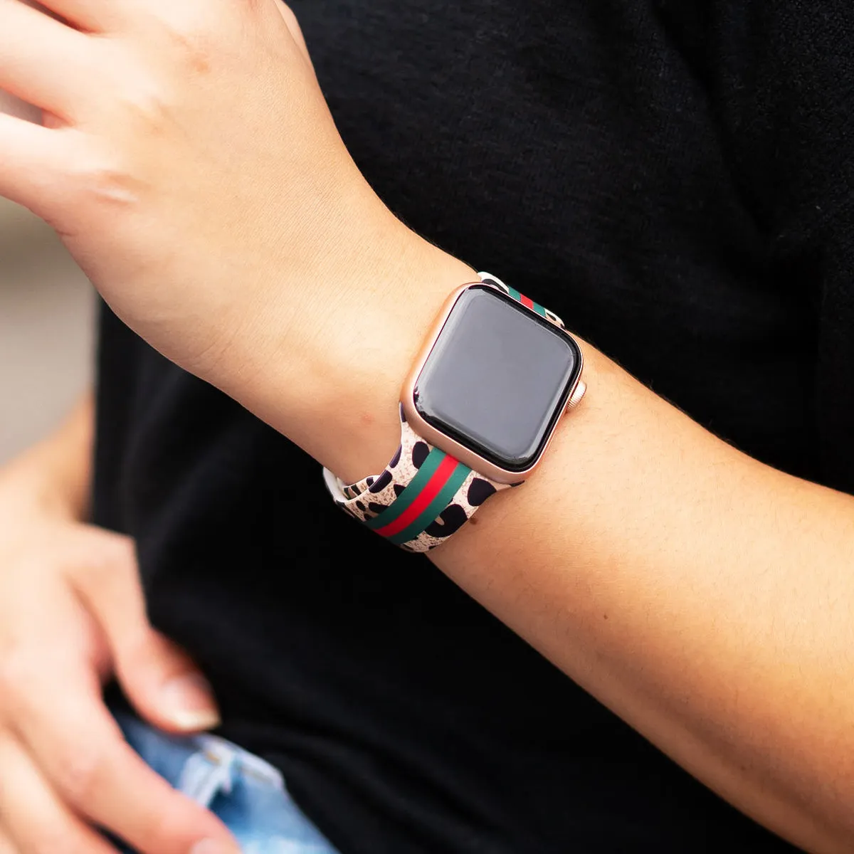 Designer Striper Leopard Watch Bank