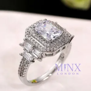 Diamond Ring | Womens Engagement Ring | Engagement Rings | Womens Rings | Emerald Engagement Ring | Womens Emerald Rings | Baguette Ring