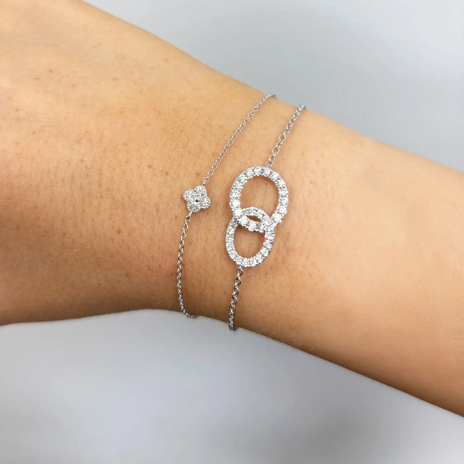 Diamond Single Clover Bracelet