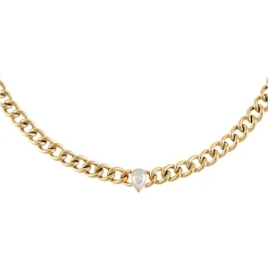 Diamond Teardrop X Miami Cuban Link Choker 14K