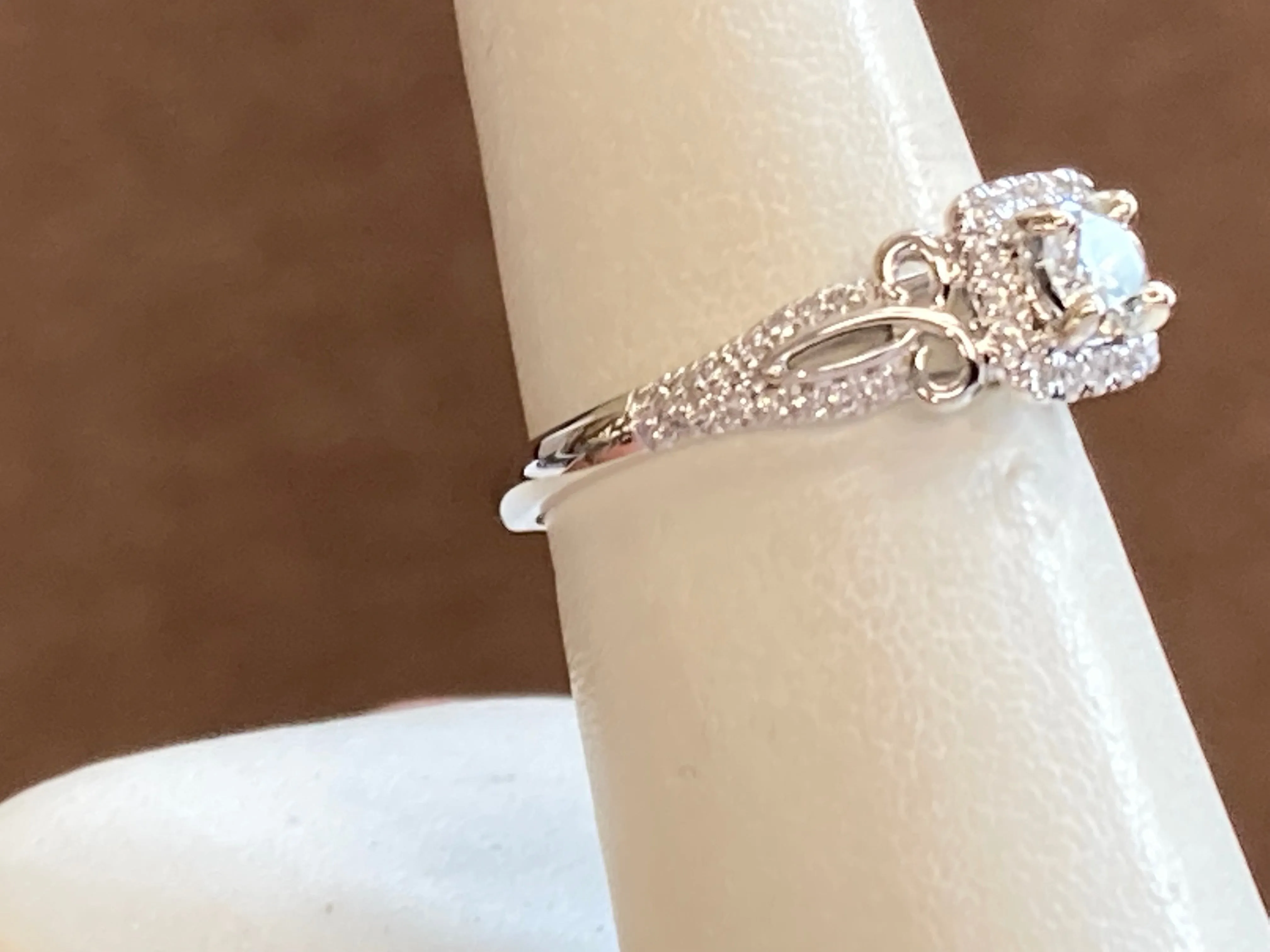 Diamond White Gold Engagement Ring Half Carat