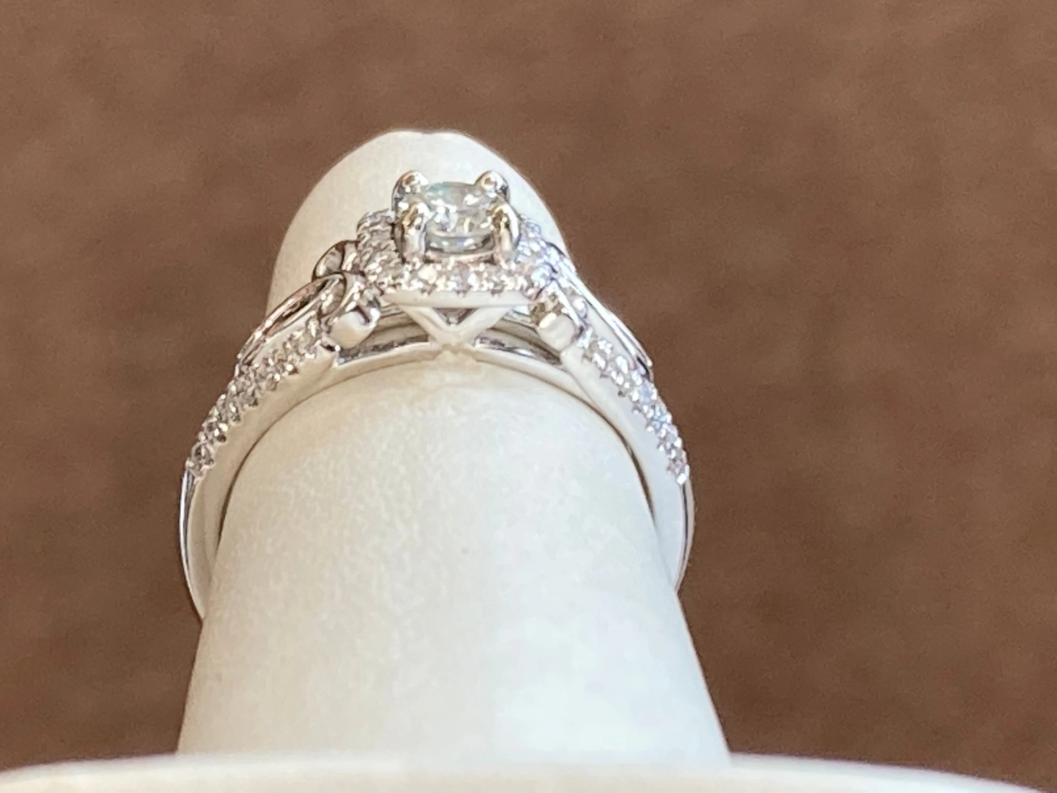 Diamond White Gold Engagement Ring Half Carat