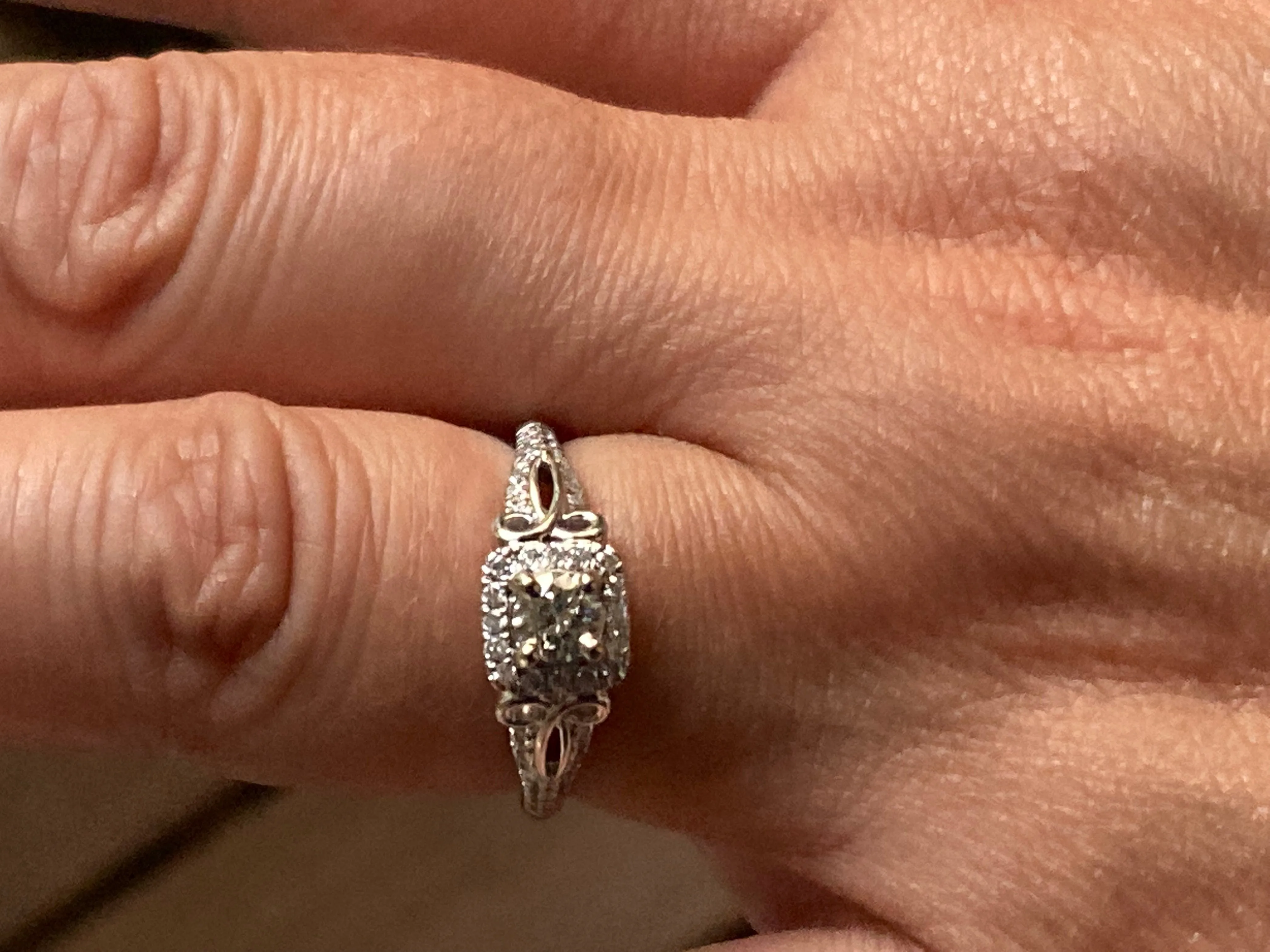 Diamond White Gold Engagement Ring Half Carat