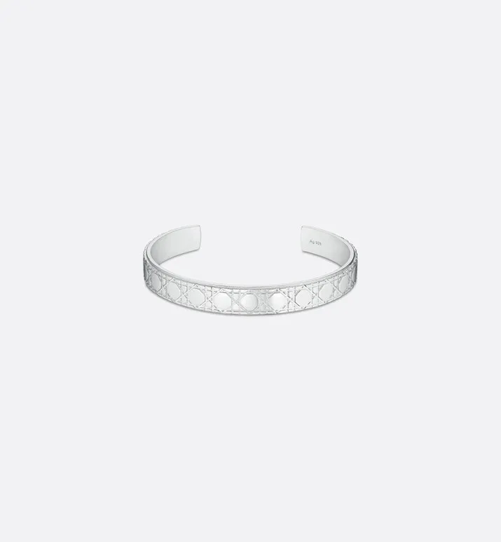 Dior Icons Cannage Bangle • Silver