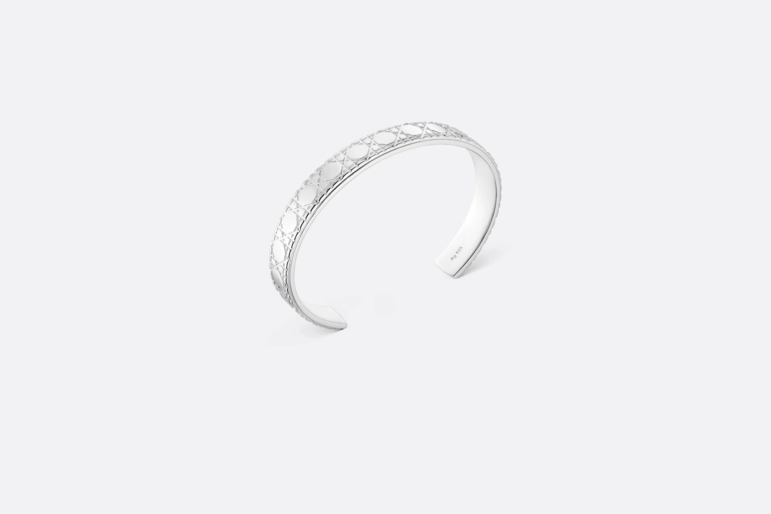 Dior Icons Cannage Bangle • Silver