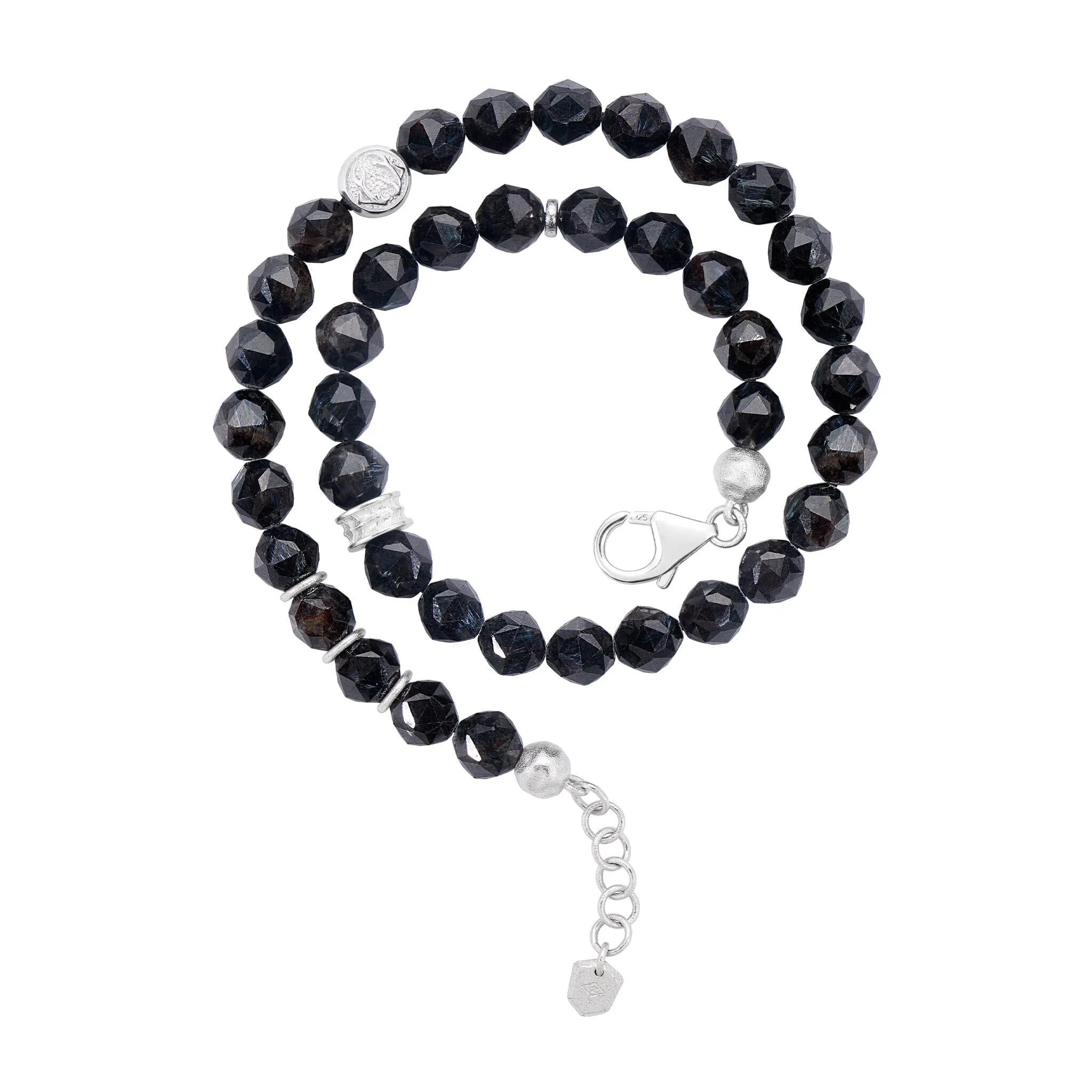 Double Wrap 8mm Nuummite Bracelet