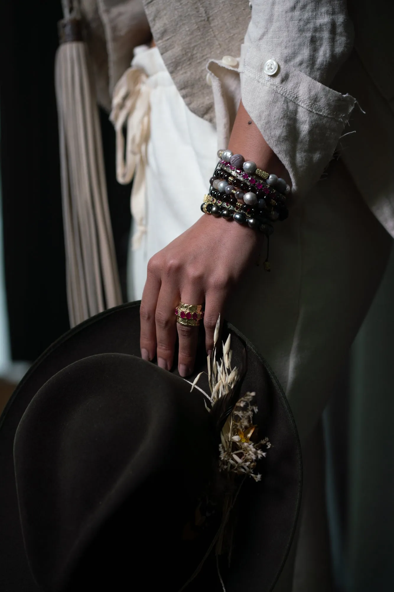 Double Wrap Beaded Bracelet