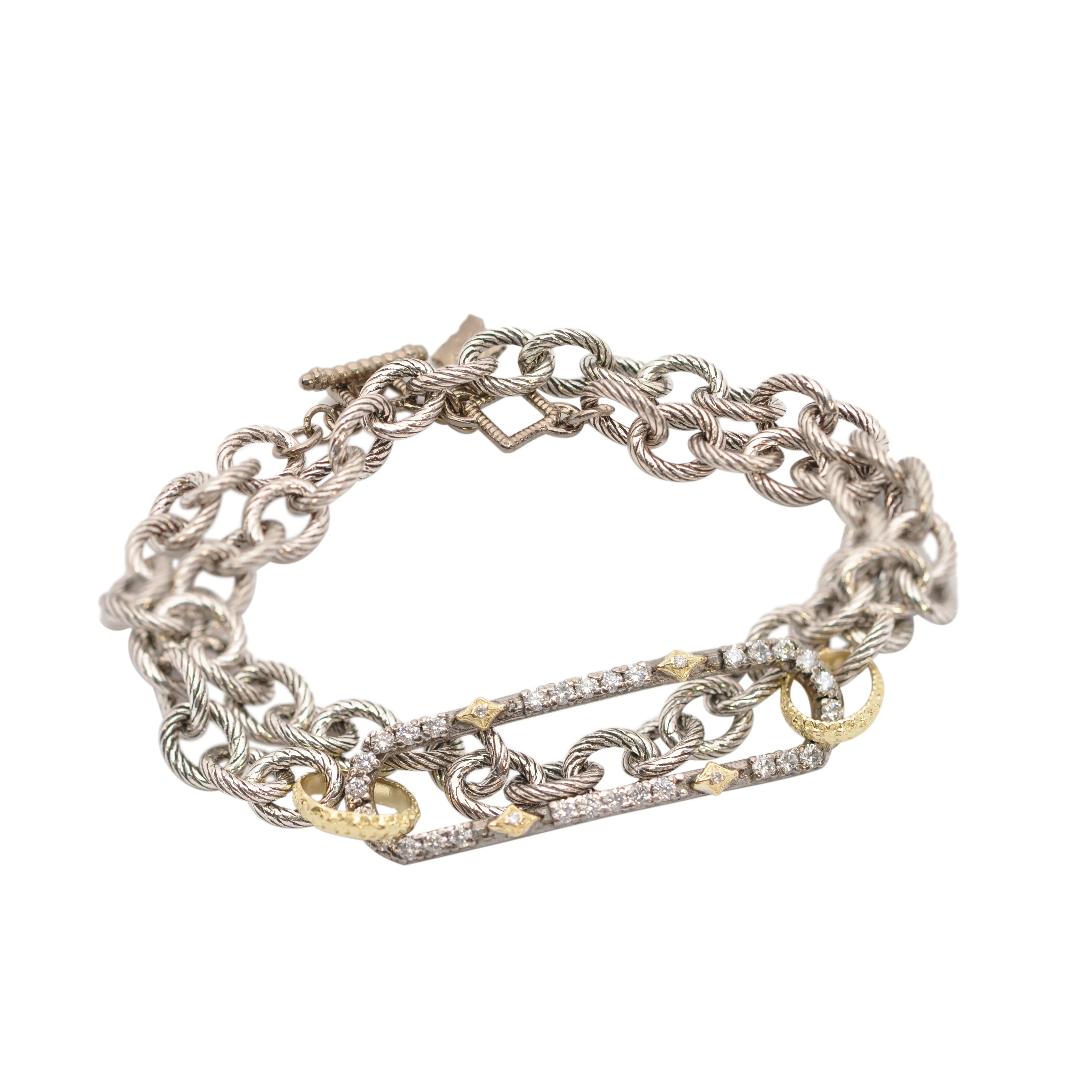 Double wrap Diamond Chain Bracelet