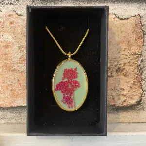 Dried Flower Resin Necklaces with Colour